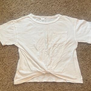 EUC White Knotted T-Shirt